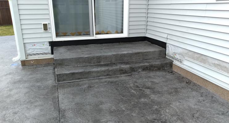 Ballou Project Stamped Concrete Patio and Steps