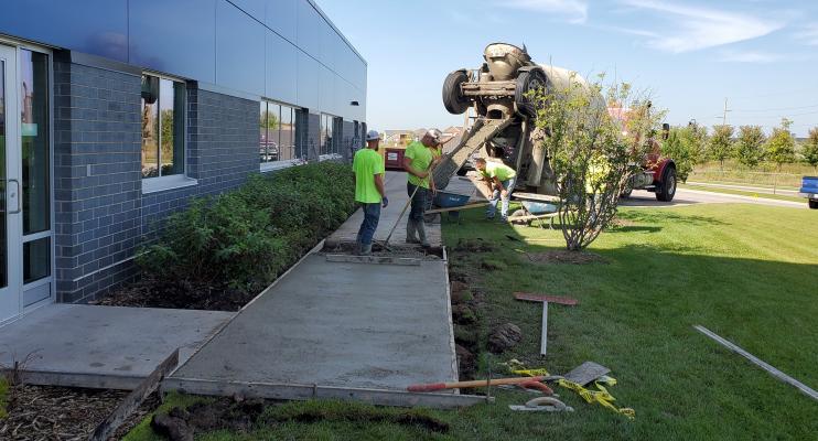 Commercial sidewalk replacement ymca forest lake mn